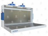 Покрасочная камера Korst модель OKVZ 4000+P с водяной завесой и активным полом (2м)